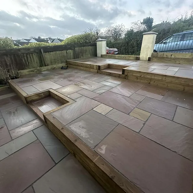 finsihed pation paving